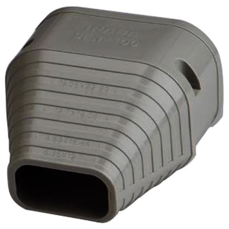 Slimduct Slimduct Lineset Cover End Fitting 4.5 in. W X 3 in. H Ivory 86127